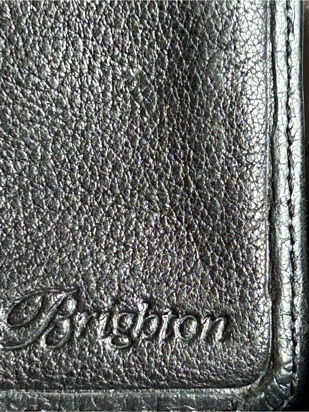 Brighton Black Leather Clutch Wallet with Silver Filigree Accent - Picture 5 of 8